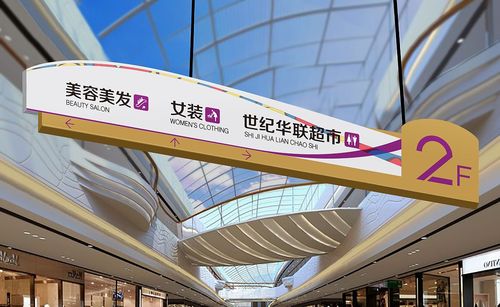 武汉商场吊顶商品分类导视牌超市品类导向牌