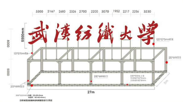 武汉-武汉纺织大学户外大型广告牌设计方案