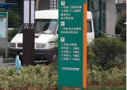 武汉医院户外功能大楼标识科室大楼导向牌